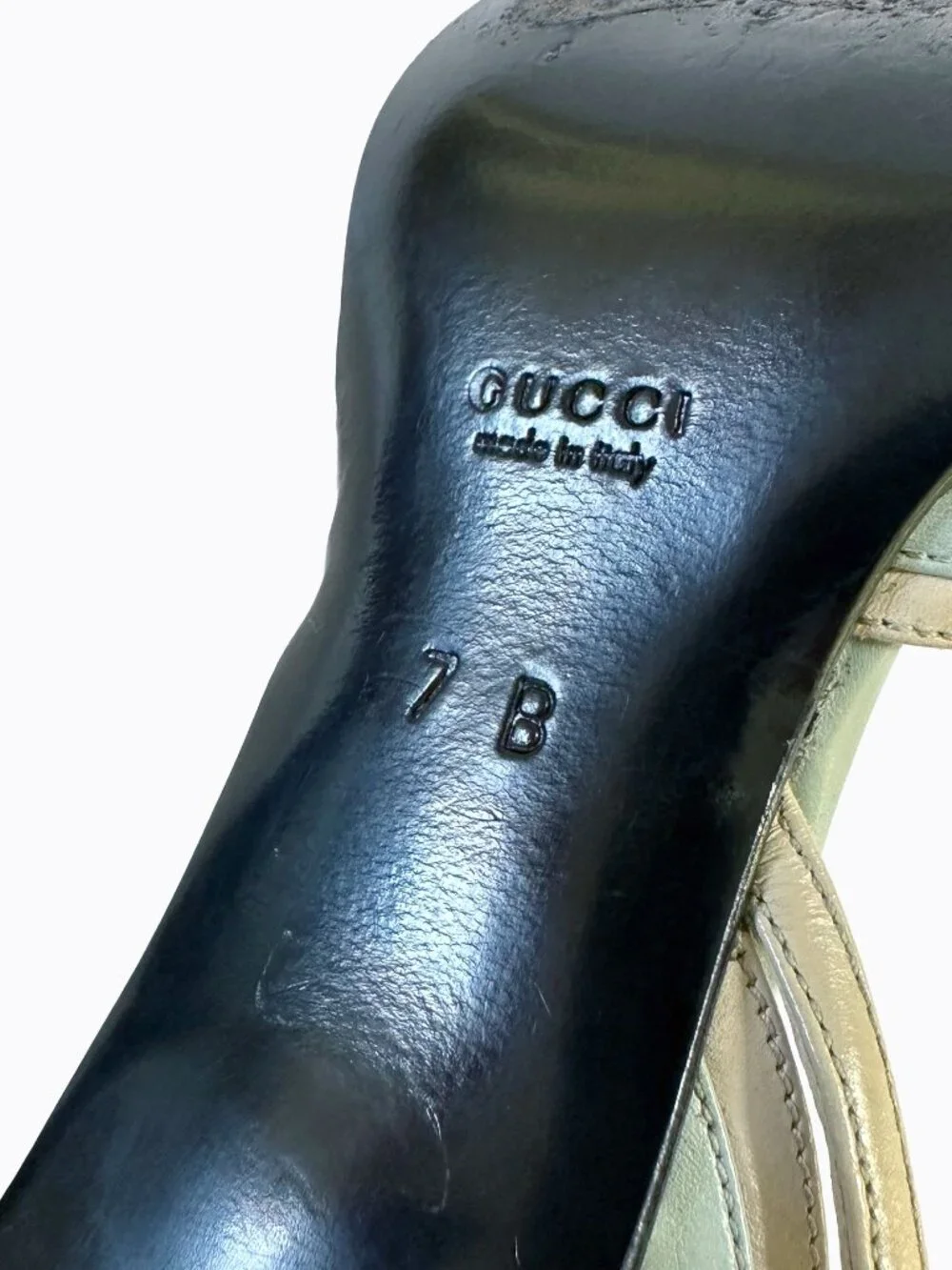 Vtg Gucci Tom Ford 90s Pistachio Mint Green Leather Slingback Stiletto Heels 7B
